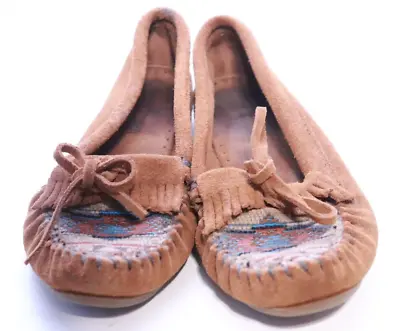 Minnetonka Women's El Paso II Moccasin Brown Size 7 • $9.89