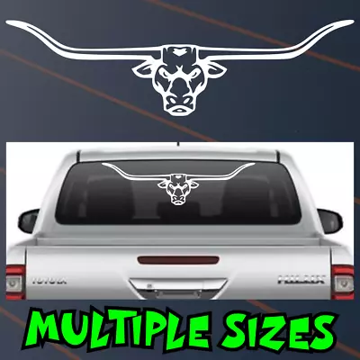 Long Horn Sticker Car Decal 4x4 Country Williams Bull Aussie Ute Longhorn Banner • $6.50