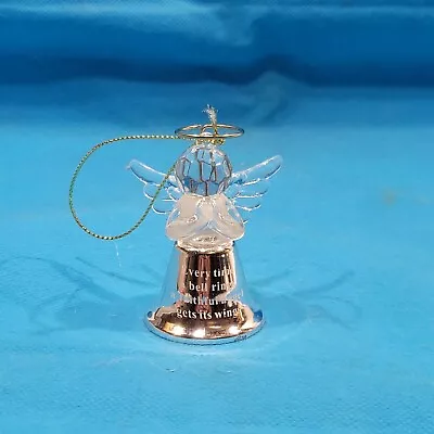 Vintage Christmas Ornament Angel Bell Plastic Decor • $4.58