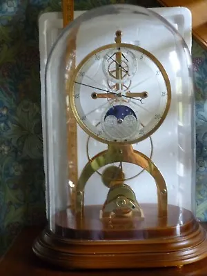 £500 • Buy Large Skeleton Clock With Fusée Movement C/w Handmade Glass Dome