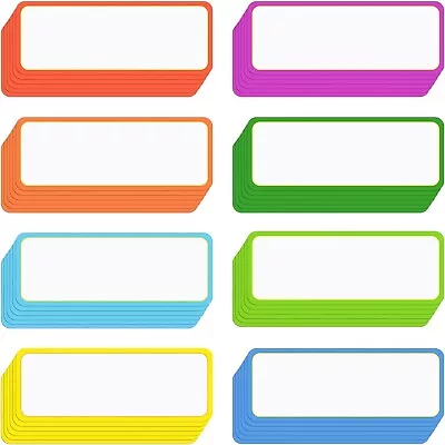 48 Pieces Magnetic Dry Erase Labels Refrigerator Blank Writable Erasable Cards • $14.95