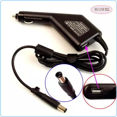 Notebook DC Power Adapter Car Charger +USB For HP G30 G40 G50 G60 G70 G4 G6 G15 • $39.99