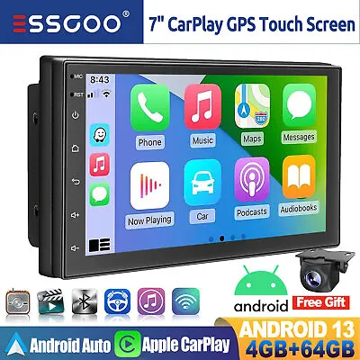 7  4G+64G Android 13 Double 2 Din CarPlay Car Stereo Radio Touch Screen GPS Navi • $82.59