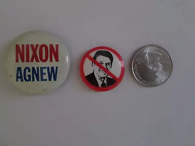 Original  NIXON AGNEW   Campaign Button Nixon & Elvis Postcard Reagan Pincard • $9.99