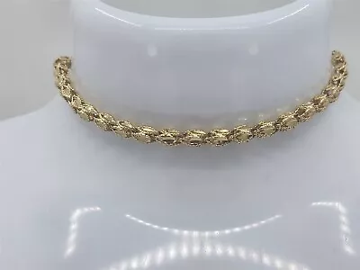 Vintage 14K Yellow Gold Turkish Link Bracelet 6.5  • $365