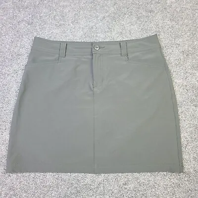 Eddie Bauer Womens Skirt Size 6 Gray Stretch Microfiber Lining 31 Insh Waist • $9.25