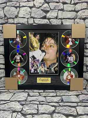 Michael Jackson Memorabilia Framed Picture Presentation Disc Gold Record Vinyl • $36.56