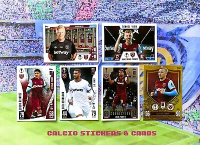 Topps Match Attax Extra 2023/24 2024 West Ham Team Set All 6 Base Cards + Foil • £3.75