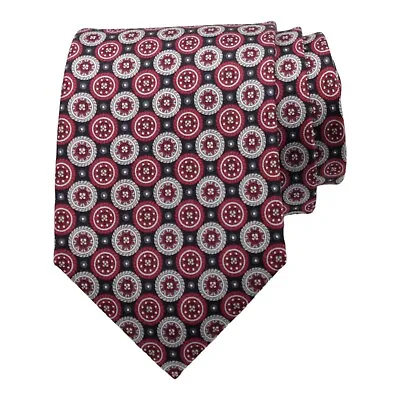 $16.88 • Buy Jos. A. Bank Men's Neck Tie 100% Silk Burgundy Black Designer Geometric Necktie