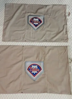 2 Pottery Barn Pillow Sham MLB Phillies Standard Size Khaki Tan  • $29