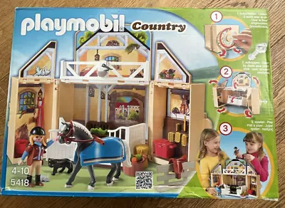 £15 • Buy Playmobil Country My Secret Play Box Horse Stable 5418 Complete Boxed