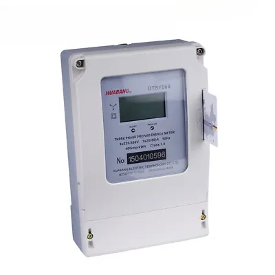  Three Phase Four Wire Anti Flaming Prepaid Energy Meter 3 Phase Watt Hour Meter • $100