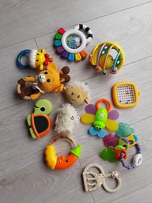 Bundle Of Assorted Baby Rattles & Teethers All Used (1) • £5.99