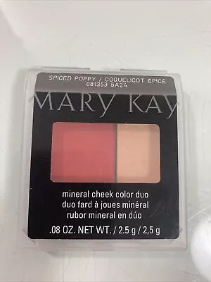 Mary Kay Mineral Cheek Color Duo Spiced Poppy Blush 081353 NIB • $10.40