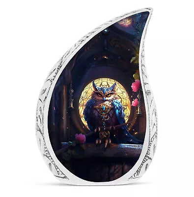 Owl Sitting Clock Tower Mini Decorative Urnfor Human Ashes For Mom  Dad • $32.99