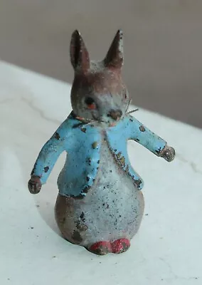 Rare ANTIQUE Cold Painted BEATRIX POTTER VIENNA BRONZE Standing PETER RABBIT • $9.99