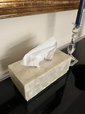 Vintage Tissue Box Cover Faux Mother Of Pearl • $19.99