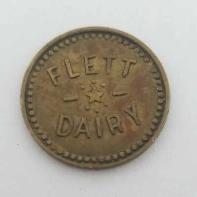 Flett Dairy Good For 1 Quart Milk Trade Token Coin • $15.73