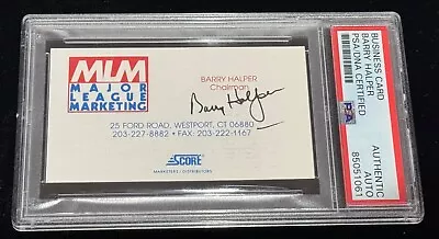 Barry Halper  Sports Memorabilia Legend Sotheby's  Signed Auto Business Card PSA • $2499.99