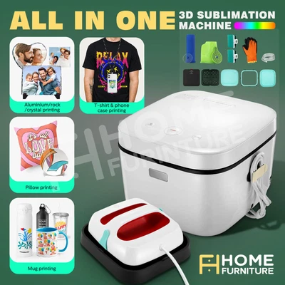 $389.50 • Buy 800W Heat Press Transfer Machine Cup T-shirts Pillow 3D Vacuum Sublimation Print