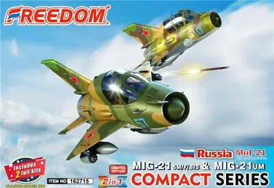 Freedom Model Kits Compact Series MIG-21 SM/F/BIS & MIG-21UM 162715 • $26.71