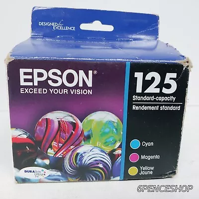 *Exp. 2023 Imperfect Box* Epson 125 Tri-Color C/M/Y Ink Cartridges T125520 • $9.99