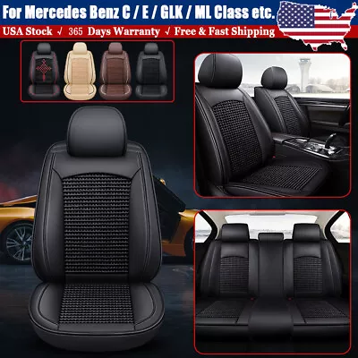 2024 For Mercedes-Benz Leather Auto Car Front&Rear Seat Covers 2/5 Seat Full Set • $133.30