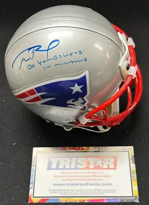 Tom Brady Signed NE Patriots Mini Helmet W/ Do You Believe In Miracles Insc • $1499.99