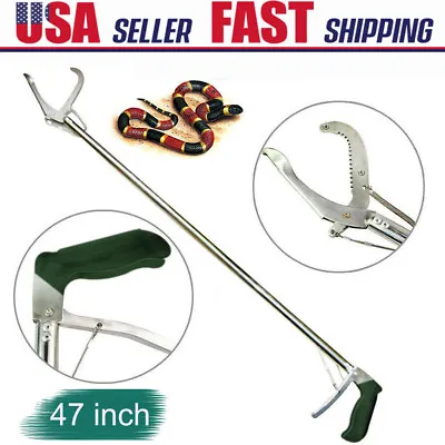 $24.99 • Buy 47  Heavy Duty Snake Tongs Reptile Grabber Catcher Stick Wide Jaw Handling Tool
