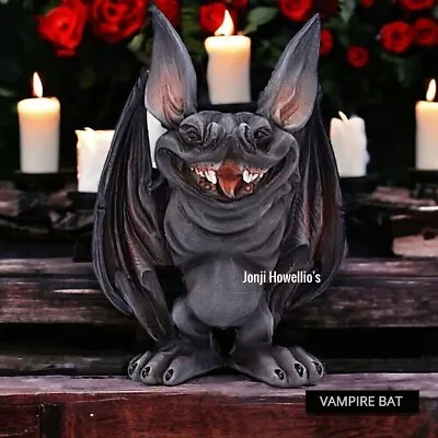Vampire Bat Figurine Sculpture Ornament Gothic Pagan Wiccan Home Art Decor Gift  • £16.90