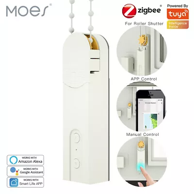 MOES ZigBee Smart Curtain Motor Roller Blinds Shutter Drive DIY Alexa Google APP • $89.99