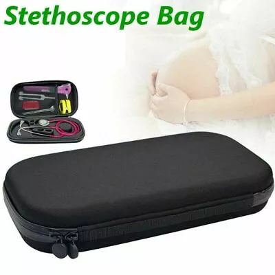 Carry Travel Medical Organizer Stethoscope Hard Storage Box Case Bag Black • $11.89