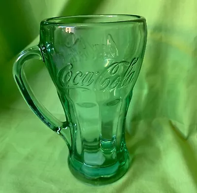 Coca Cola Verde (Green) Heavy Glass With Handle By Libbey USA - 14oz/414ml  • $24.99