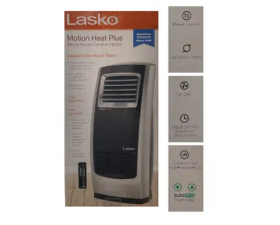 Lasko Motion Heat Plus Whole Room Ceramic Heater ECO Mode 3 Speed 1500 Watts • $54.17