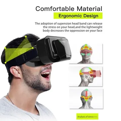 $33.39 • Buy 3D Virtual Reality VR Headset Glasses With Remote For Smart Phone IPhone/Android