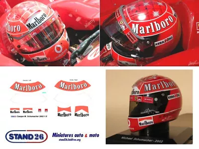 257 Decals Marlboro 2002 Helmet Helmet Helmet Helmet Schumacher For Centauria Spark 1:5 • $5.66