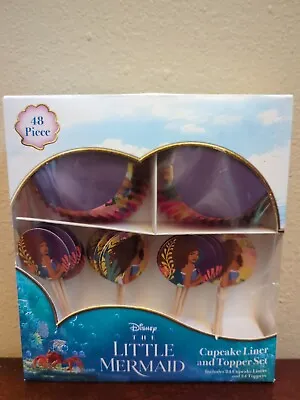 New DISNEY The Little Mermaid Cupcake Liner & Topper Set~ 48 Pieces • $7
