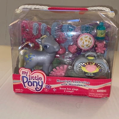 $35.99 • Buy NEW NIB MLP Moonlight Celebration Moondancer Vintage Pony 2002 W Boom Box Works!
