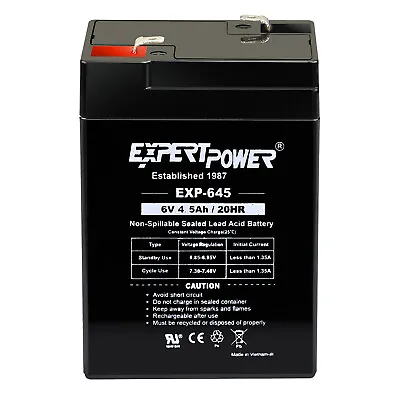 ExpertPower 6 Volt 4.5AH Rechargeable Battery For Game Deer Feeder Mojo Duck • $18.49