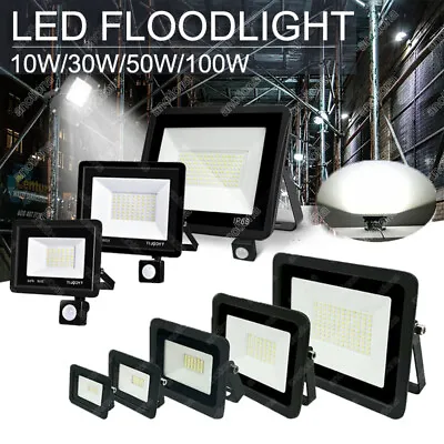 Led Floodlight Outdoor Security Light Flood Garden Motion Sensor Pir Lights 50w • £7.50