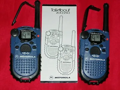 2 Motorola Talkabout 250 Walkie Talkies With Channel Scan And Lock • $88