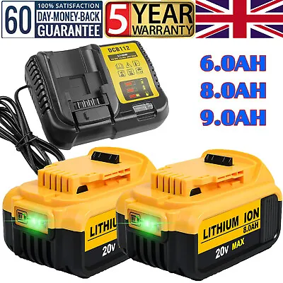 18V 6Ah 8Ah 9Ah LI-ION LED BATTERY Compatible For DEWALT DCB184 DCB183 DCB180 • £30.89