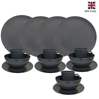 16pc Melamine Dining Set Camping BBQ Home Dinner Party Picnic Tableware P661020 • £25.96