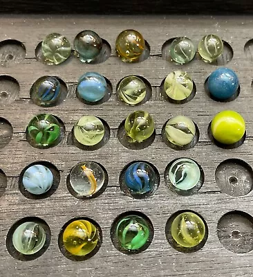 LOT OF 21 VINTAGE PEE WEE SPIDER VEIN CATS EYE & 2 Other MARBLES LOT 4-138 • $0.99