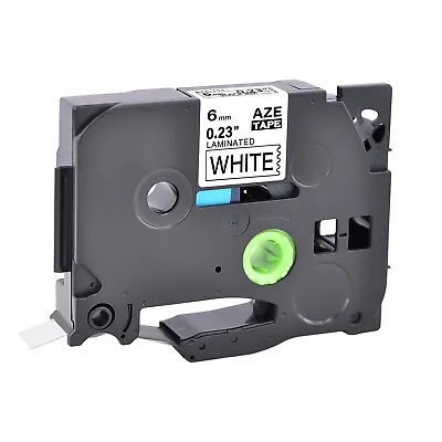 TZe-211 TZ-211 Label Tape Compatible For Brother P-Touch Black On White 6mm × 8M • $5.78