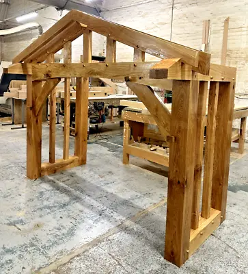 Oak Porch  THE STRATFORD   Semi Built Form - MADE TO ORDER By Hand In UK - Porch • £2256.25