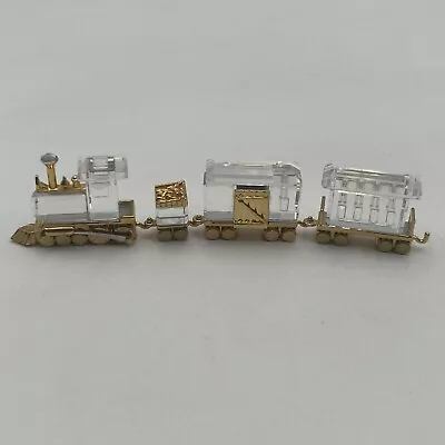 Swarovski Crystal Memories Classics Miniature Train With Gold Accents 4 Pieces • $99.99