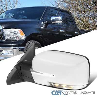 Fits 09-12 Dodge Ram 1500 Chrome Power Heat Driver Side Mirror LED Signal+Puddle • $118.95