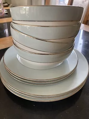 Fairmont & Main -Cheltenham Pale Blue Dinner Plates And Bowls • £25