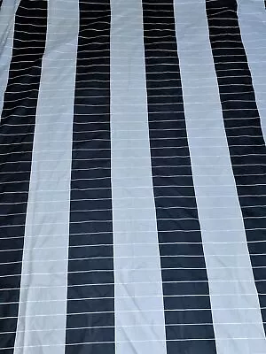 VTG Marimekko Kesäheinä Black Grey Geometric Fabric 1.3 M X 3 M Lightweight  • $49